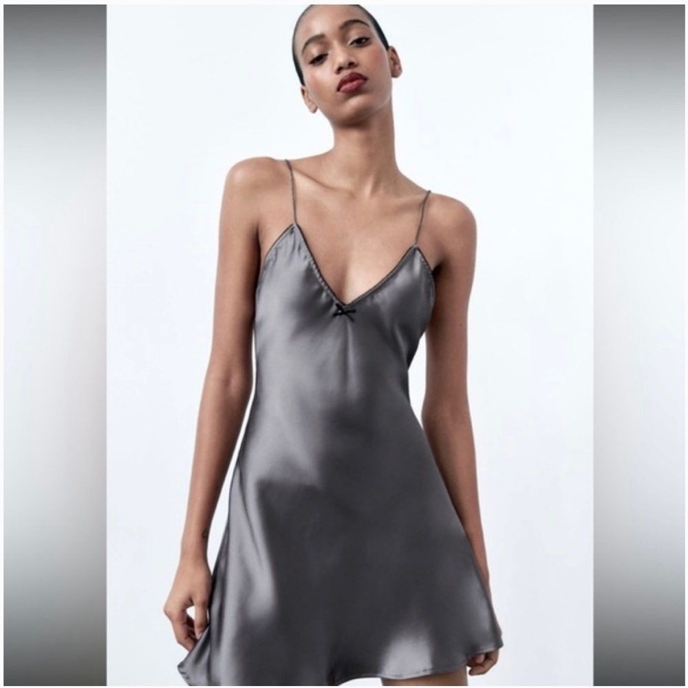 ZARA Satin slip dress NWT